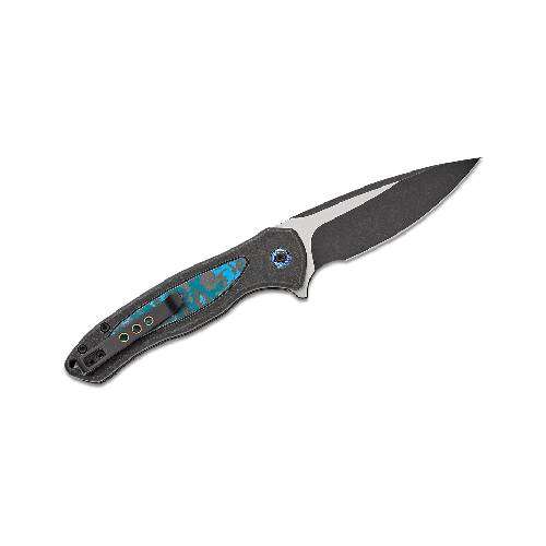WE Limited Button Lock Kitefin Black Titanium Handle - WE19002N-1