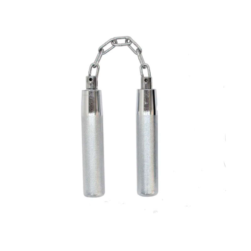 METAL NUNCHAKU CHROME, 11" THREE SECTION - D318CS