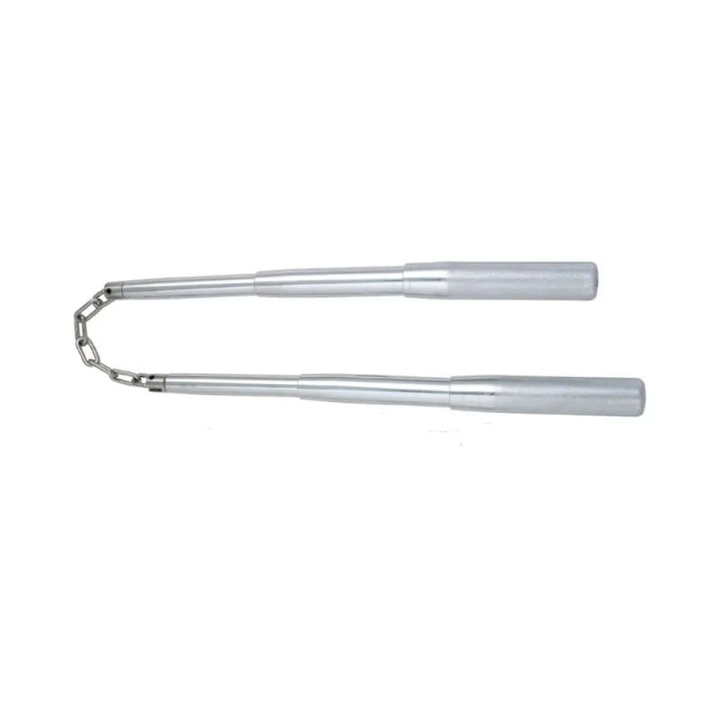 METAL NUNCHAKU CHROME, 11" THREE SECTION - D318CS
