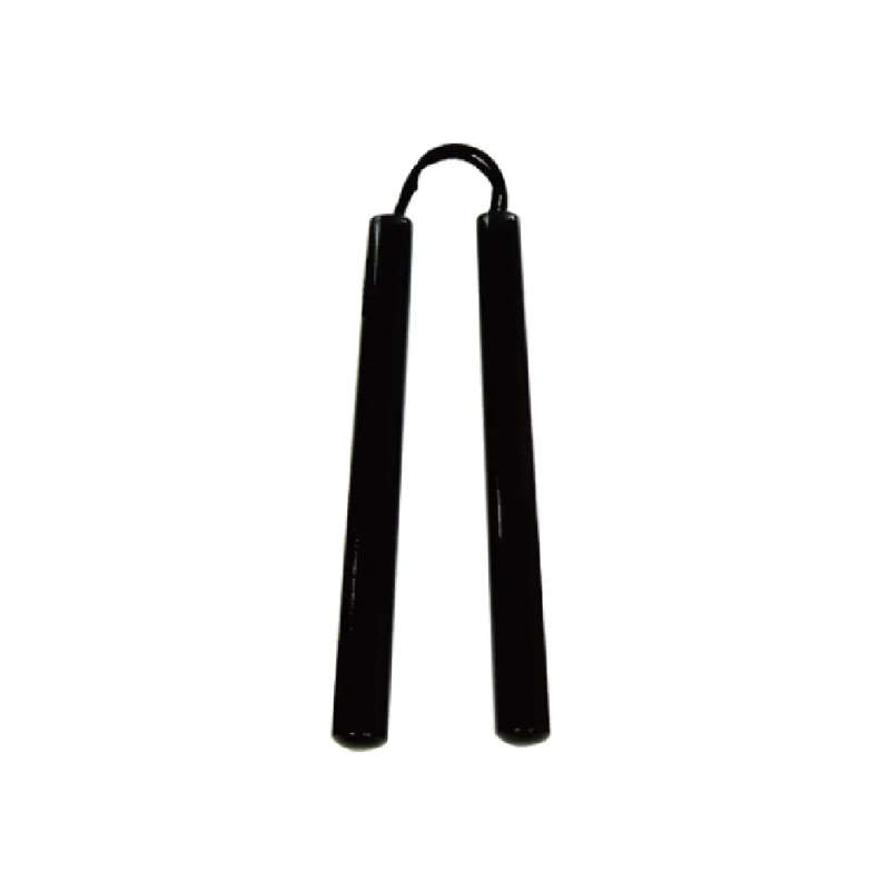 WOODEN STRING ROUND CHAKU 12"  BLACK -C109B