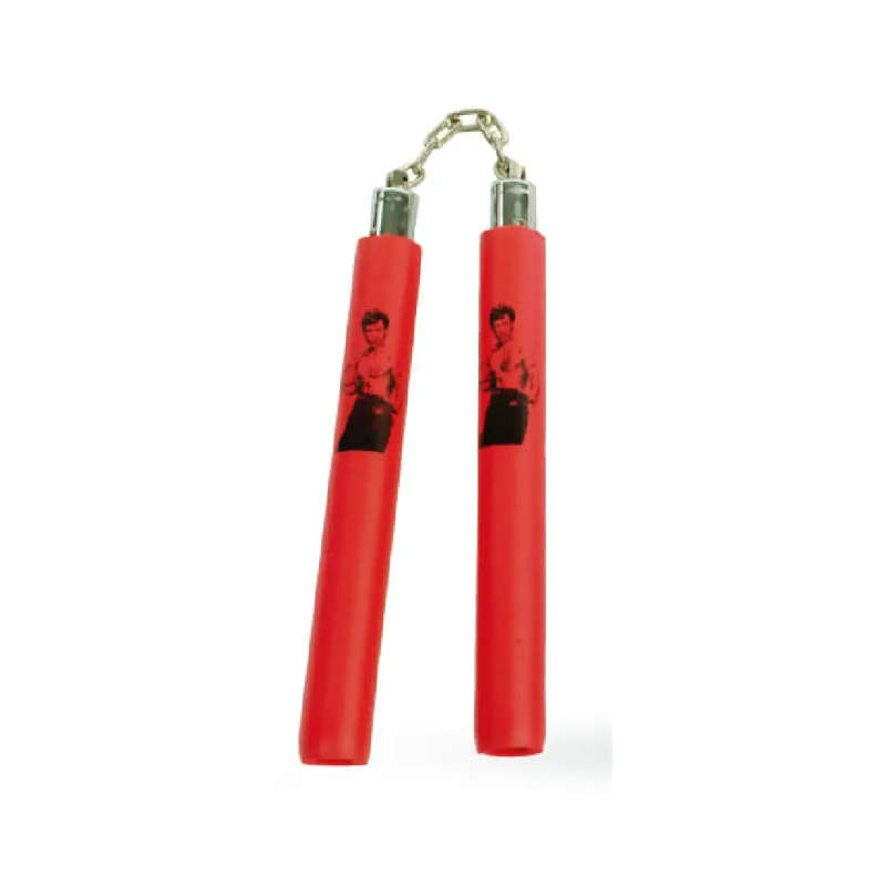 B.B Foam Chaku w/Blk Bruce Lee Red 12" - E111RBL