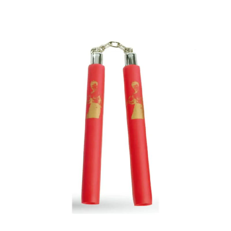 B.B FOAM CHAKU W/BRUCE LEE  RED 12" - E111RL