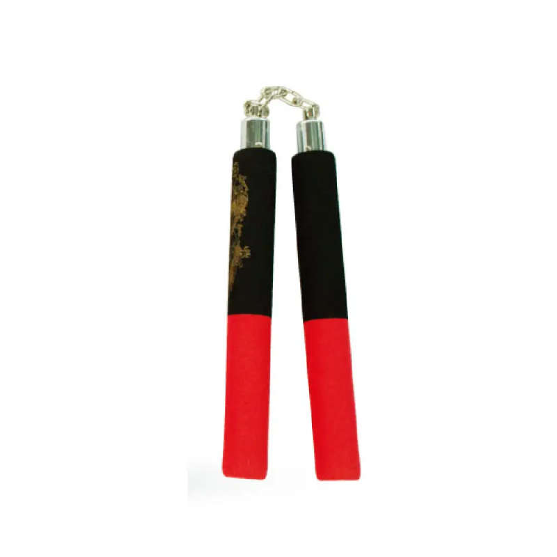 B.B.FOAM CHAKU W/DRAGON RED/BLACK MA- 12"- E115