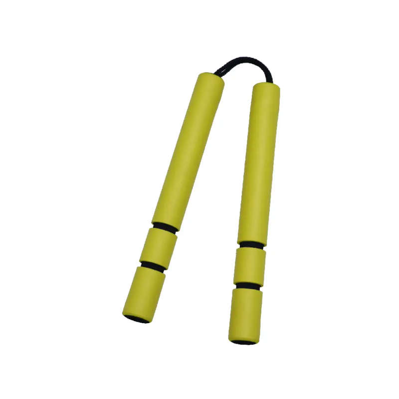 STRING FOAM CHAKU YELLOW W/BLACK GRIP 12"  - E129