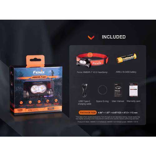 Fenix HM65R-T V2.0 LED Headlamp (Black)