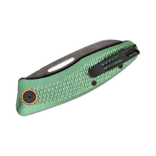 Black FOX Feresa Folding Knife D2 Black PTFE Stone Washed Blade - BF-762 OD