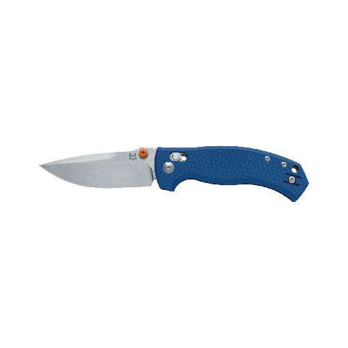 FOX ANZU FOLDING KNIFE MAGNACUT STONE WASHED BLADE BLUE - FX-560 ALOR