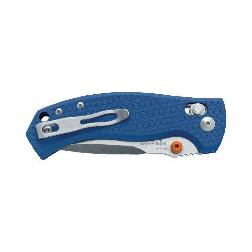 FOX ANZU FOLDING KNIFE MAGNACUT STONE WASHED BLADE BLUE - FX-560 ALOR