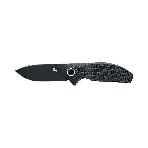 BLACK FOX ACUTUS Folding Knife, D2 Black PTFE Blade, Black G10 - BF-764 BB