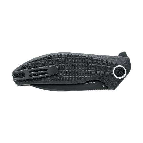 BLACK FOX ACUTUS Folding Knife, D2 Black PTFE Blade, Black G10 - BF-764 BB