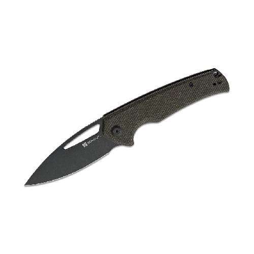 SENCUT MIMS DARK GREEN CANVAS MICARTA HANDLE STONEWASH - S21013-3
