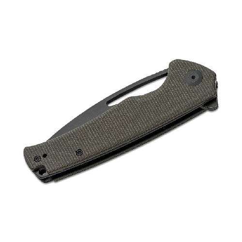 SENCUT MIMS DARK GREEN CANVAS MICARTA HANDLE STONEWASH - S21013-3