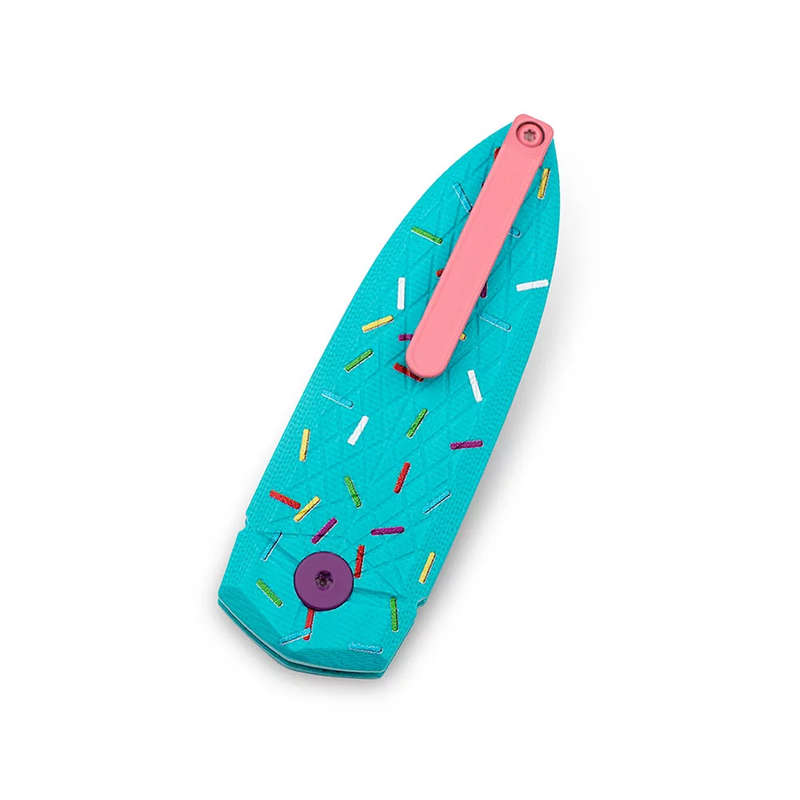 BESTECH Ququ Blue Printed Sprinkle Pattern Button Lock G10 - BG57C-1