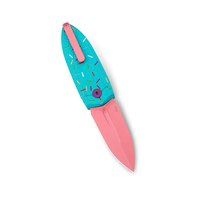 BESTECH Ququ Blue Printed Sprinkle Pattern Button Lock G10 - BG57C-1