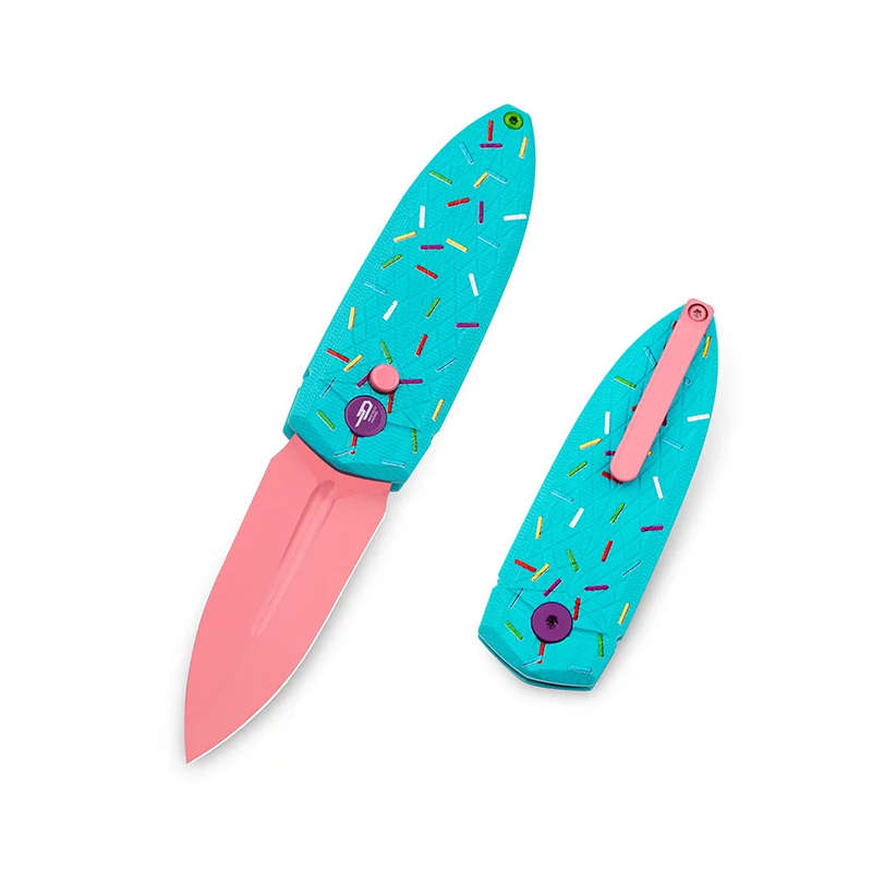 BESTECH Ququ Blue Printed Sprinkle Pattern Button Lock G10 - BG57C-1