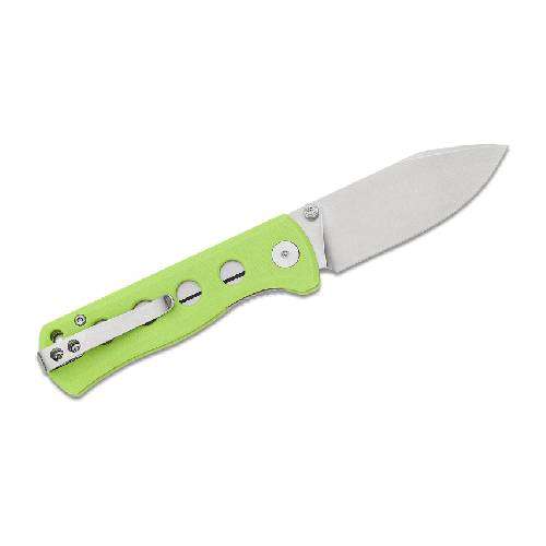 QSP CANARY FOLDER LINER LOCK 14C28N STONEWASHED NEON G10 - QS150-C1 