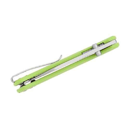 QSP CANARY FOLDER LINER LOCK 14C28N STONEWASHED NEON G10 - QS150-C1 