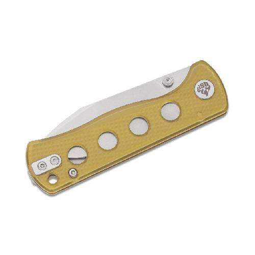 QSP CANARY FOLDER LINER LOCK 14C28N STONEWASHED ULTEM - QS150-J1