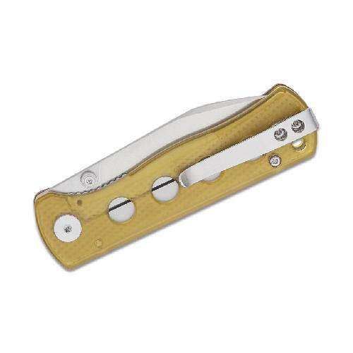 QSP CANARY FOLDER LINER LOCK 14C28N STONEWASHED ULTEM - QS150-J1