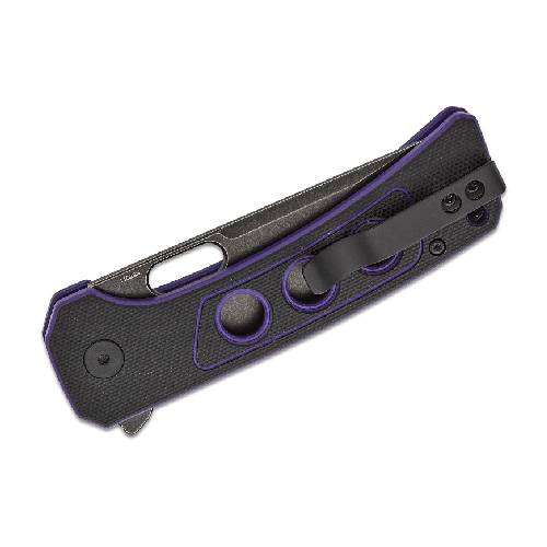 QSP UNICORN BUTTON LOCK 14C28N BLACK STONEWASHED BLACK/PURPLE G10 - QS156-B2
