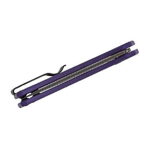 QSP UNICORN BUTTON LOCK 14C28N BLACK STONEWASHED BLACK/PURPLE G10 - QS156-B2