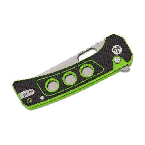 QSP UNICORN BUTTON LOCK 14C28N STONEWASHED BLACK/NEON G10 - QS156-C1