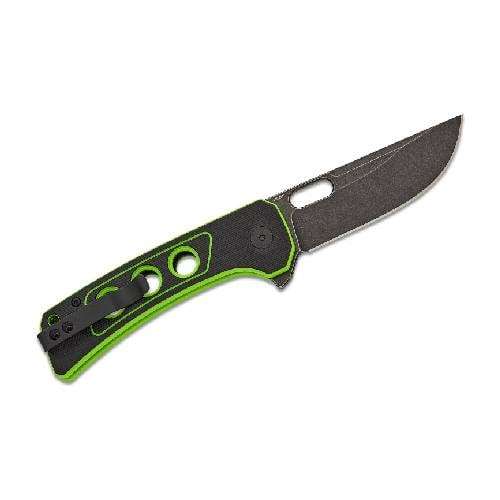 QSP UNICORN BUTTON LOCK 14C28N BLACK STONEWASHED BLACK/NEON G10 - QS156-C2