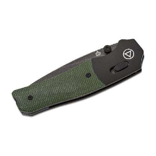 QSP VAULT GLYDE LOCK 14C28N BLACK STONEWASHED GREEN MICARTA - QS157-B2