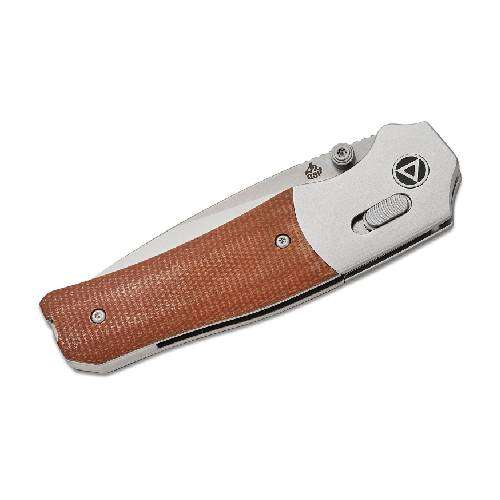 QSP VAULT GLYDE LOCK 14C28N STONEWASH SATIN TAN MICARTA - QS157-C1