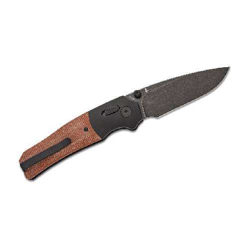 QSP VAULT GLYDE LOCK 14C28N BLACK STONEWASHED TAN MICARTA - QS157-C2