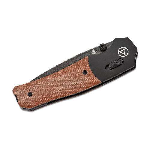 QSP VAULT GLYDE LOCK 14C28N BLACK STONEWASHED TAN MICARTA - QS157-C2