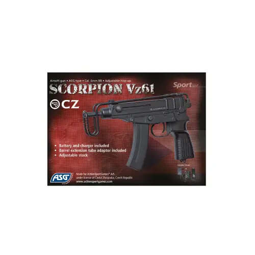 AIRSOFT RIFLE, AEG, SLV, SCORPION VZ61 - 16529