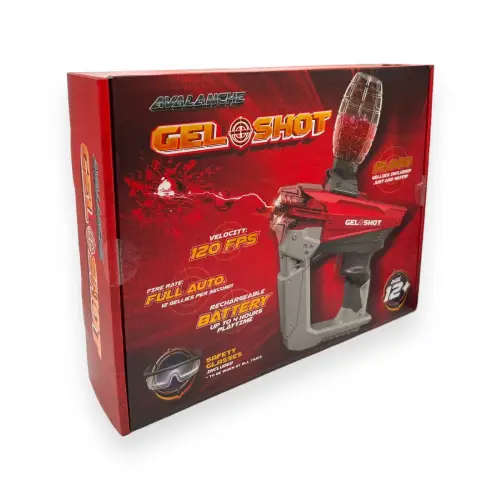 Gel Shot Blaster - Fully Automatic with 10 000 Gellies Water Beads - Red - GS-1000-RB
