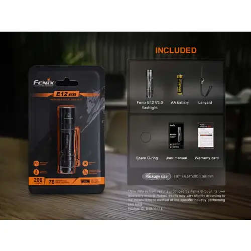 FENIX E12 V3.0 LED FASHLIGHT