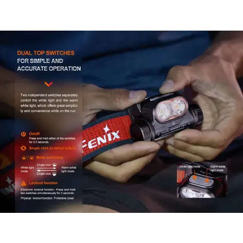 Fenix HM65R-T V2.0 LED Headlamp (Dark Purple)