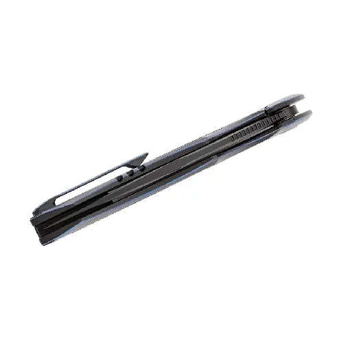 WE Hyperactive Blue / Black Titanium Handle With Arctic Storm Fat Carbon Fiber Inlay Black Stonew...
