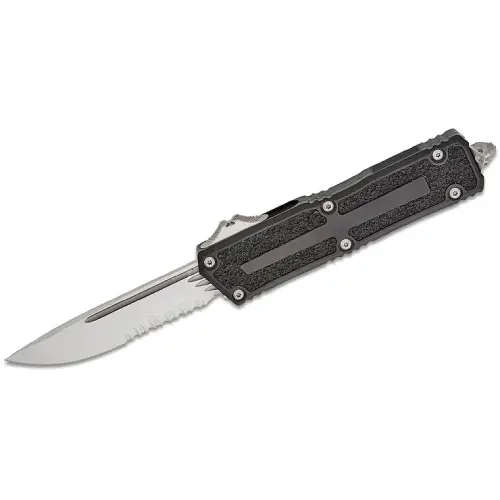 Microtech Scarab® II S/E Gen III Stonewash Partial Serrated - 1278-11