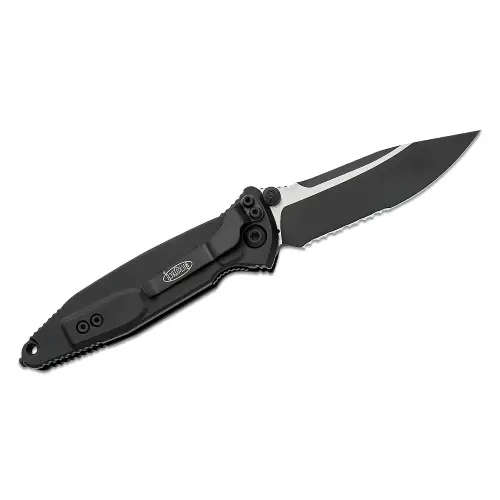 Microtech Socom Elite S/E-M Black Tactical Partial Serrated - 160-2T