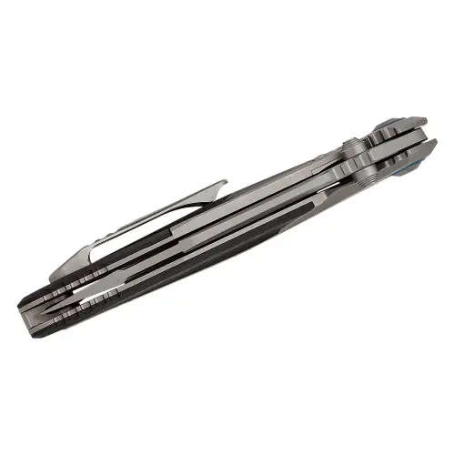 Microtech SOCOM Bravo Mini S/E Titanium Handle Bead Blast Standard Blue Ti Pivot Collar Carbon Fi...