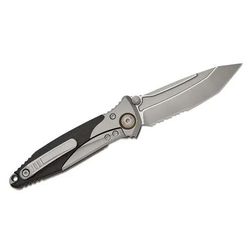 Microtech Socom Bravo Mini T/E Titanium Handle Bead Blast Part Serr Blue Ti Pivot Collar Carbon F...