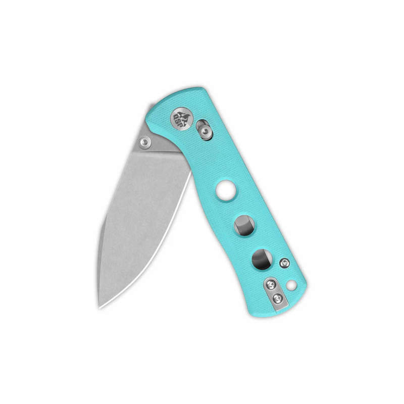 QSP Canary Glyde Lock, 14C28N Stonewashed, Tiffany Blue G10 - QS150GL-C1