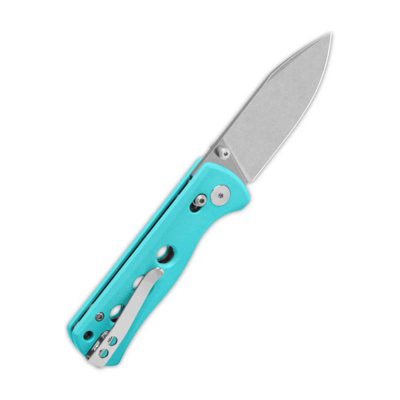 QSP Canary Glyde Lock, 14C28N Stonewashed, Tiffany Blue G10 - QS150GL-C1