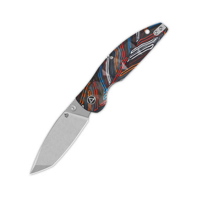 QSP Turtle Punk Liner Lock,14C28N Stonewashed, Colorful G10 - QS158-A1