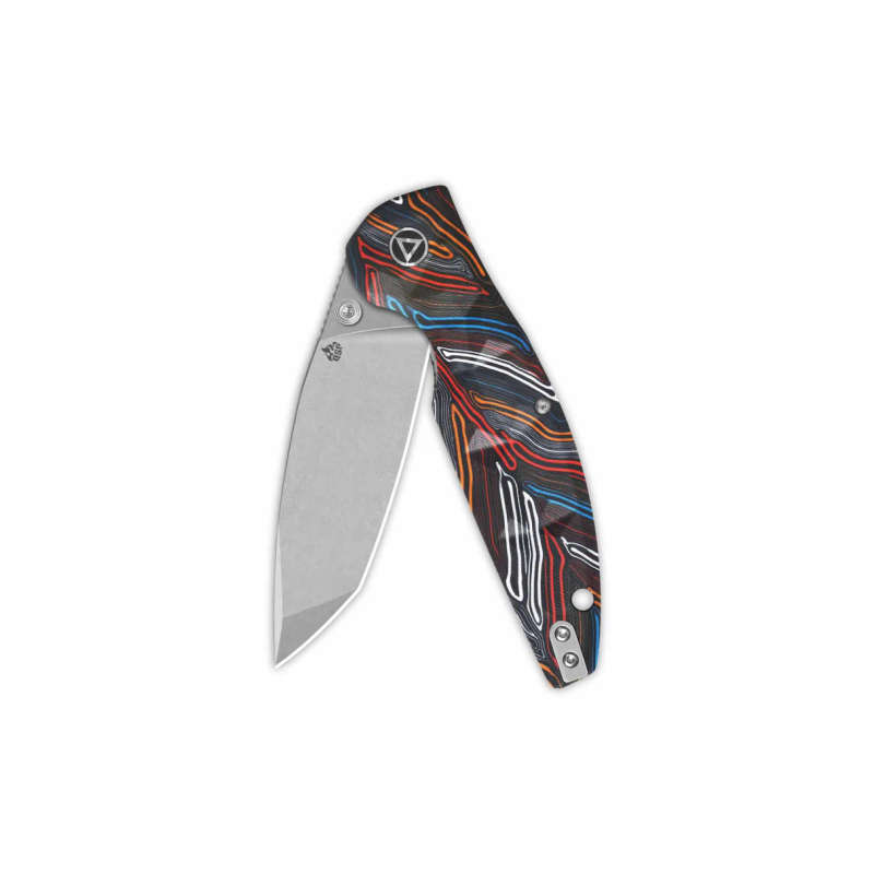 QSP Turtle Punk Liner Lock,14C28N Stonewashed, Colorful G10 - QS158-A1