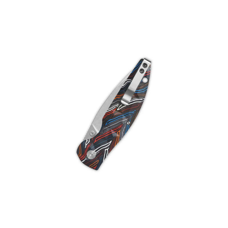 QSP Turtle Punk Liner Lock,14C28N Stonewashed, Colorful G10 - QS158-A1