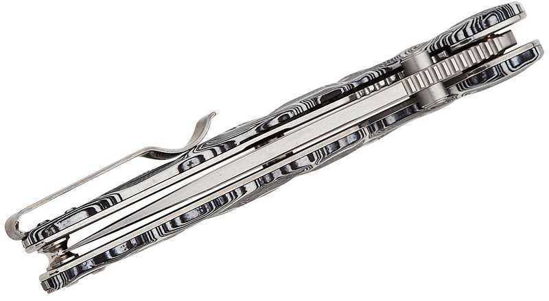 QSP Turtle Punk Liner Lock,14C28N Stonewashed, Black/white G10 - QS158-B1