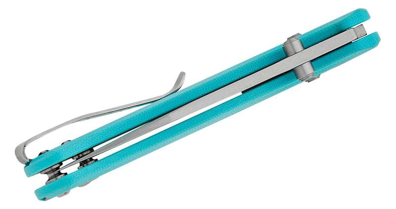 QSP Canary Glyde Lock, 14C28N Stonewashed, Tiffany Blue G10 - QS150GL-C1