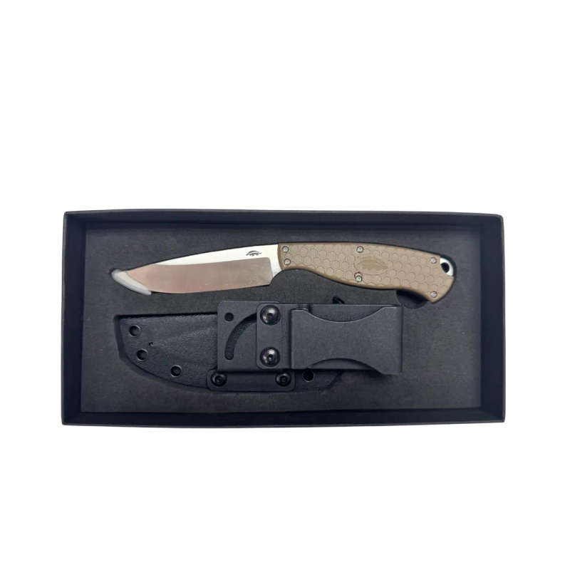 Honey Badger Outfitter fixed blade Camp Knife - T Kydex Sheath - HB5305