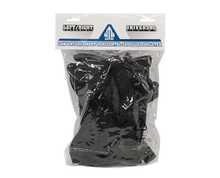 UTG Horizontal Shoulder Holster, Black - PVC-H170B