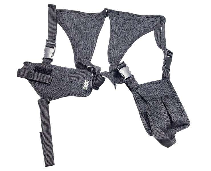 UTG Horizontal Shoulder Holster, Black - PVC-H170B